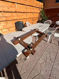Lampadario rustico in legno