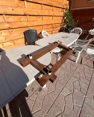 Lampadario rustico in legno