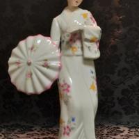 statuetta geisha porcellana