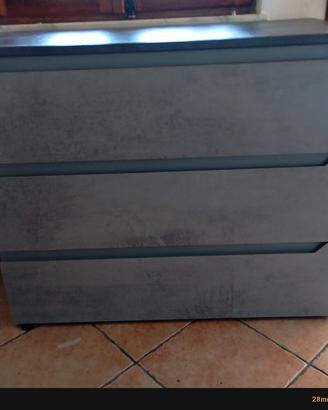 cassettiera grigio topo
