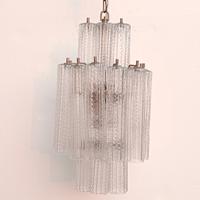 Lampadario in vetro di Murano stile Venini 