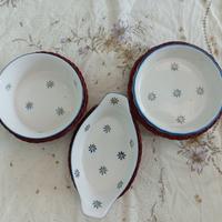 Set da antipasti. Ceramica in rattan