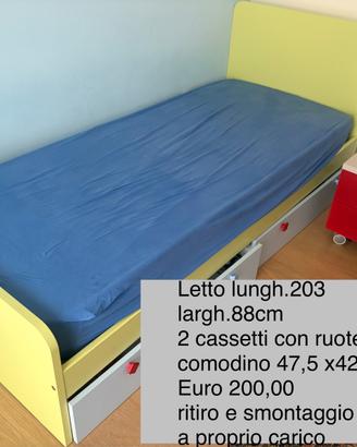 Letto singolo e comodino Dielle