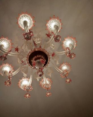 lampadario di murano realizzato su commissione,pez