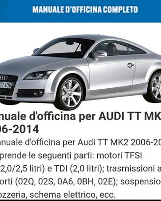 manuale officina Audi TT  2006 2014 italiano
