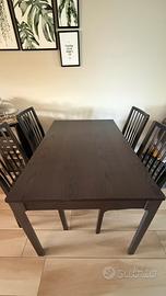 Tavolo allungabile 120/80 con 4 sedie