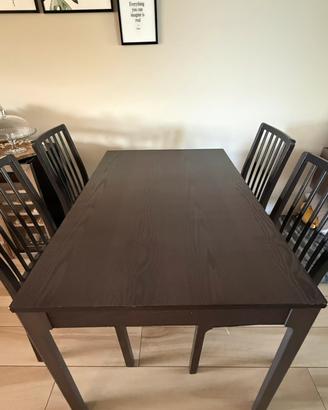 Tavolo allungabile 120/80 con 4 sedie