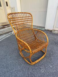 Poltrona in vimini e bambù "B4"