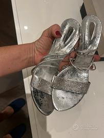 Sandalo Vic matie’ Silver con svarosky taglia 40