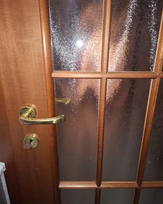 Porta da interno in legno con vetro all'inglesina