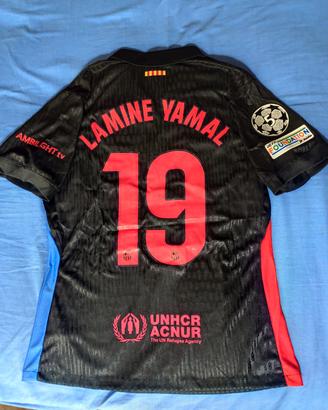 maglia T-shirt Barcellona Lamine Yamal 19 nuova