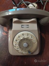 telefono grigio fisso vintage 