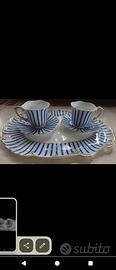Servizio 2 tazzine e vassoio royal Franz porcelain