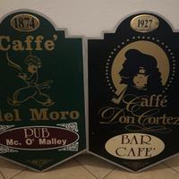 Cartelli insegna ferro bar