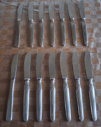 Set 14 coltelli da tavola in acciaio inox
