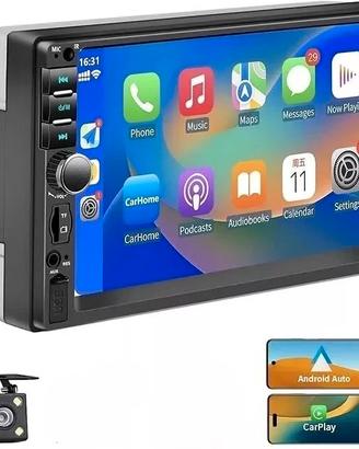 AUTORADIO 7 POLLICI UNIVERSALE 2 DIN CARPLAY BT