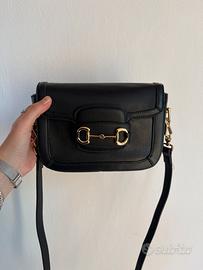 Borsa a spalla Gucci Horsebit 1955 mini nera