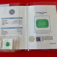 Smeraldo naturale certificato IGE. 3,16 carati.