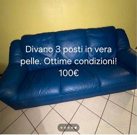 Divano pelle vera