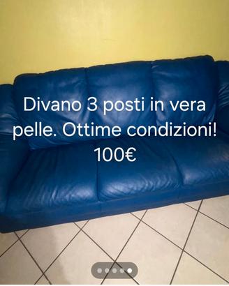 Divano pelle vera