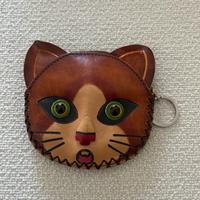 Borsellino cuoio per bambina a forma di micio