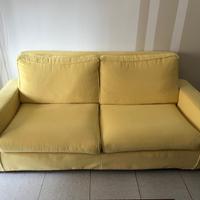 Divano 3 posti giallo senape in buone condizioni