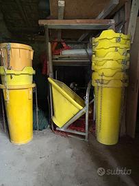 Tramoggia e 9 tubi per macerie