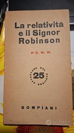 Libro vintage La relatività e il Signor Robinson