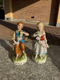 Due statuine in porcellana Capodimonte