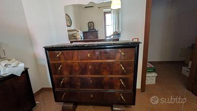 Comò vintage con specchiera originale