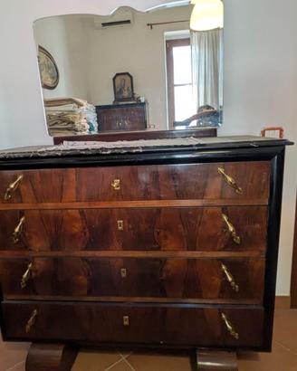 Comò vintage con specchiera originale