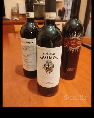 3 bottiglie vino rosso 