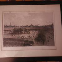 Litografia Place des Vosges Parigi di Felix Benois