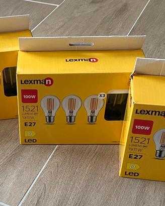 Set 9 Lampadine LEXMAN (NUOVE)