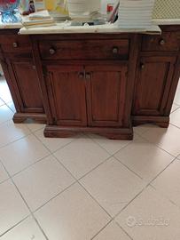 Mobile bagno con marmo senza lavandino