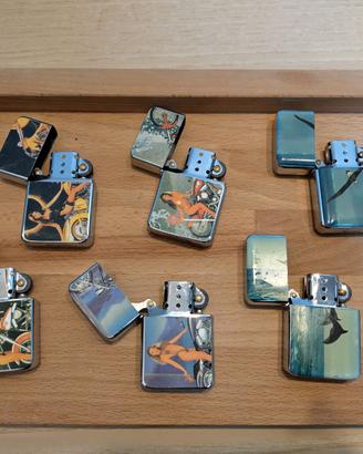 ACCENDINI ZORR TIPO ZIPPO COLLEZIONE 6 PEZZI