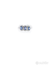 Anello trilogy con tanzanite