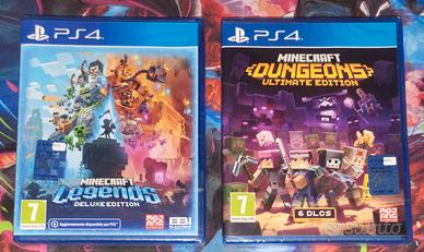 Lotto Giochi Minecraft Dungeons e Legends PS4 PS5