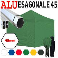 Gazebo pieghevole alluminio 3x3 impermeabile verde
