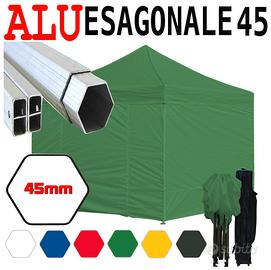 Gazebo pieghevole alluminio 3x3 impermeabile verde