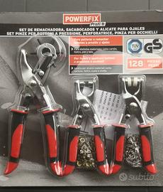 Powerfix set pinze perforatrici , occhielli e bott