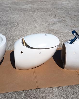 completo sanitari bagno sospesi marchio Alessi