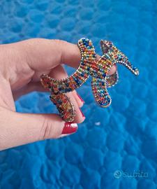 bracciale a manetta di perline