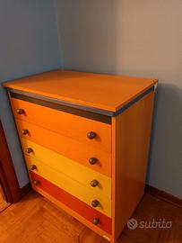 Cassettiera fasciatoio MIBB con vasca da bagno