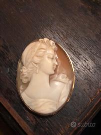 Spilla cameo oro 750