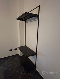 guardaroba aperto nero – stile moderno industrial