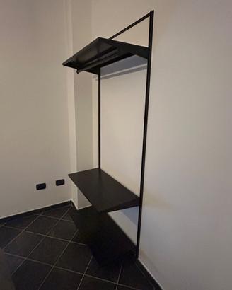 guardaroba aperto nero – stile moderno industrial
