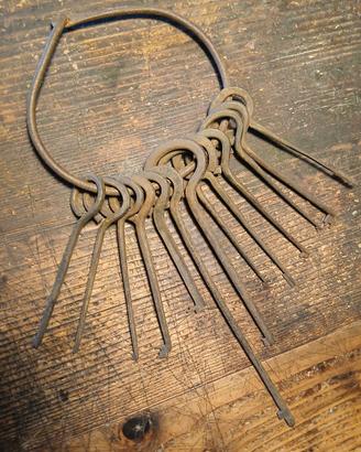 chiavi scheletriche fabbro antiche grimaldelli