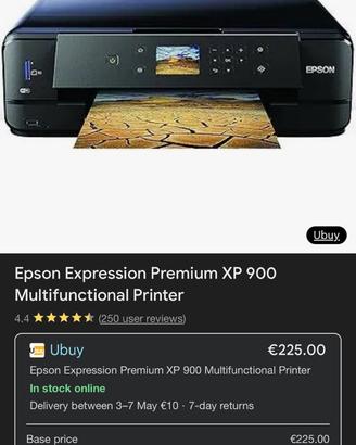 Stampante Epson XP-900 A3 qualita fotografica