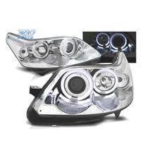 FARI PER CITROEN C4 04-09 ANGEL EYES FONDO CROMATO